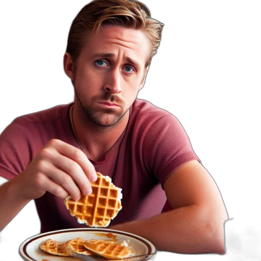 food, face, photorealistic, 3d render transparent PNG cut-out