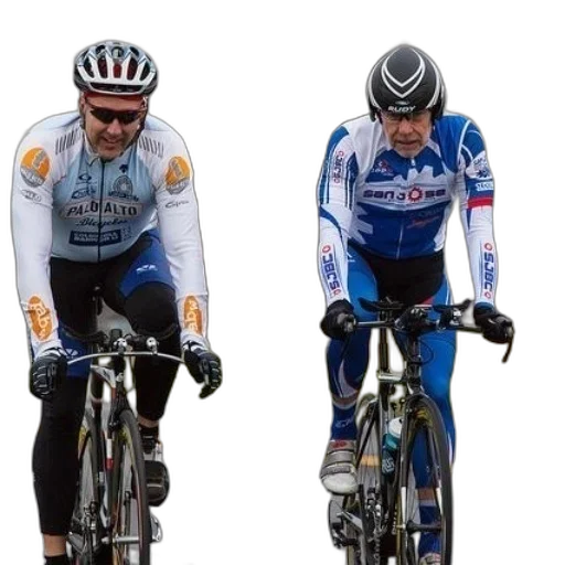 two, men, biking, gear transparent PNG cut-out