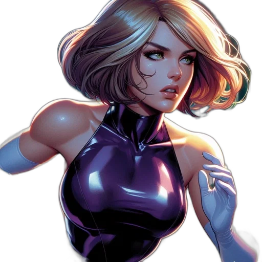 comic book art, concept art, cyberpunk, fantasy art transparent PNG cut-out