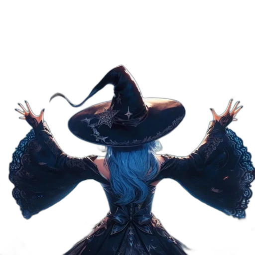 dress, hat, mask, hair transparent PNG cut-out