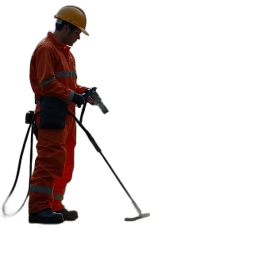 staff, robot, weapon, 3d render transparent PNG cut-out