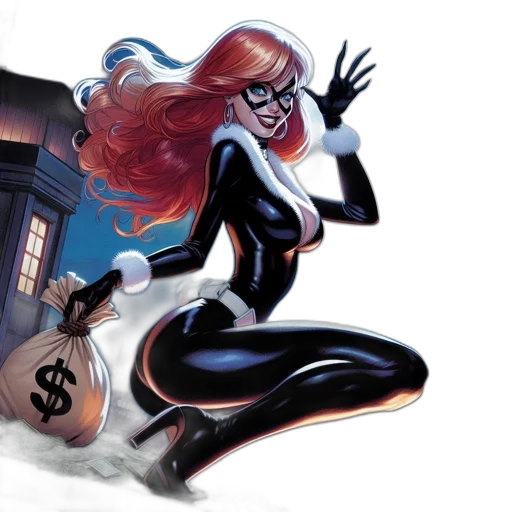 comic book art, concept art, woman, red transparent PNG cut-out