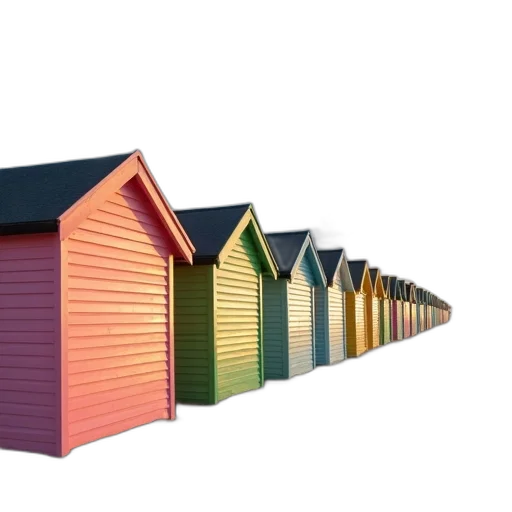 building, 3d render, colorful, neon transparent PNG cut-out
