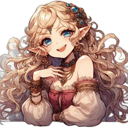 face, staff, dress, flower transparent PNG cut-out