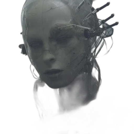 robot, face, mask, creature transparent PNG cut-out