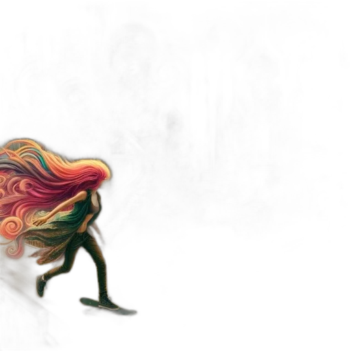 creature, dragon, hair, mask transparent PNG cut-out