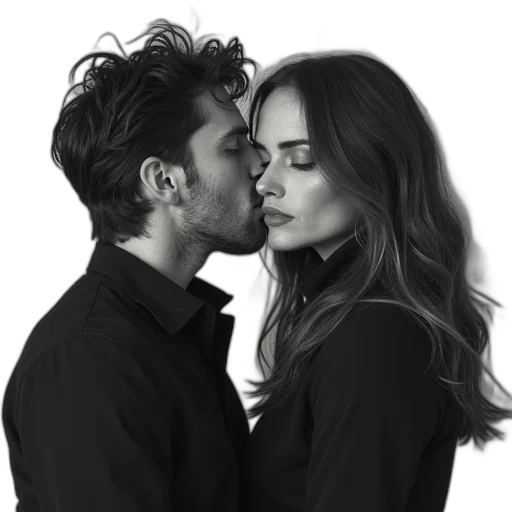 jacket, face, photorealistic, pencil sketch transparent PNG cut-out