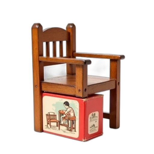 furniture, 3d render, vintage, wooden transparent PNG cut-out
