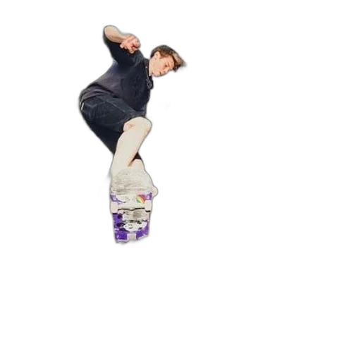 shoes, photorealistic, skateboarder, performs transparent PNG cut-out