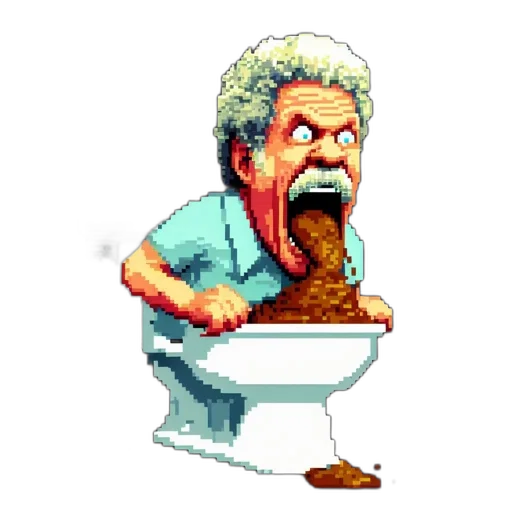 food, creature, pixel art, cartoon transparent PNG cut-out