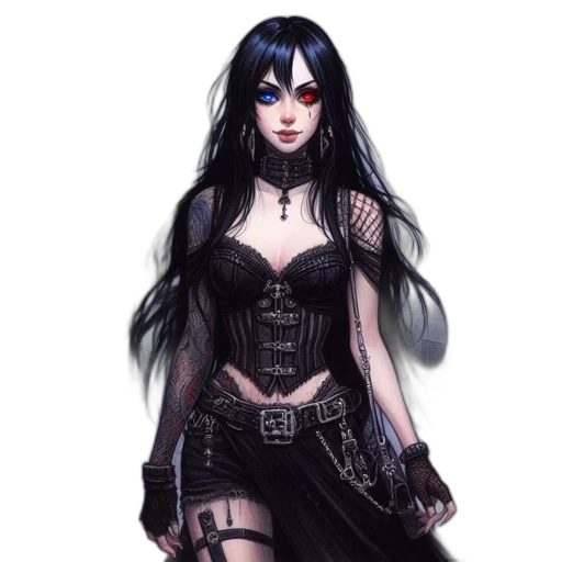 dress, fantasy art, concept art, comic book art transparent PNG cut-out