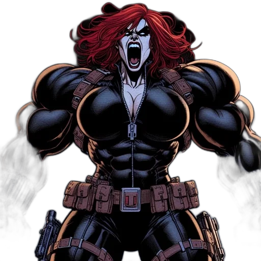 comic book art, concept art, cartoon, muscular transparent PNG cut-out