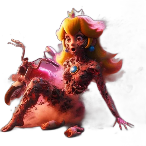 dress, crown, creature, staff transparent PNG cut-out