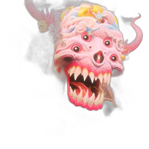 mask, creature, face, dragon transparent PNG cut-out