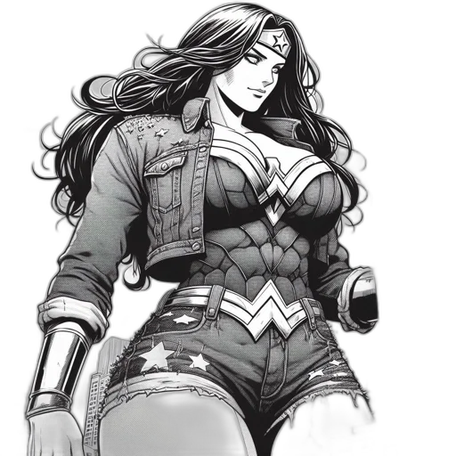 comic book art, concept art, cartoon, pencil sketch transparent PNG cut-out