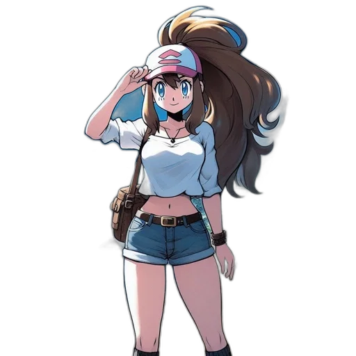 staff, hat, hair, weapon transparent PNG cut-out
