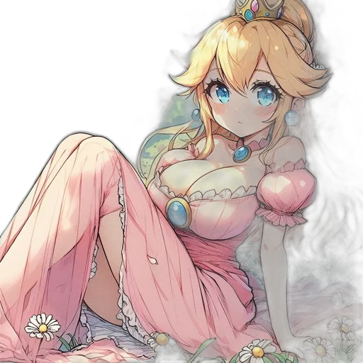 dress, crown, flower, dragon transparent PNG cut-out