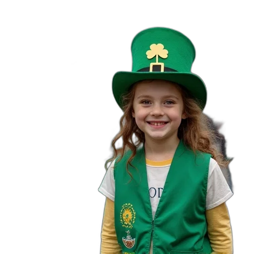 hat, staff, girl, scout transparent PNG cut-out