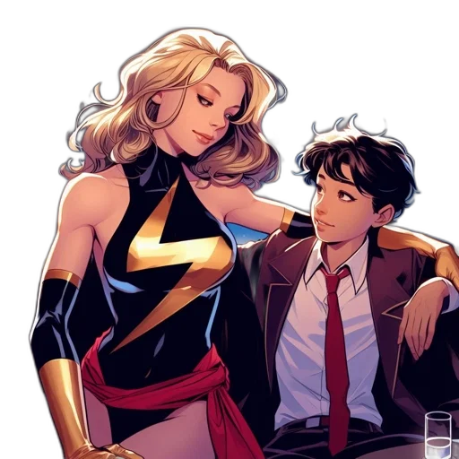 comic book art, concept art, neon lights, golden transparent PNG cut-out