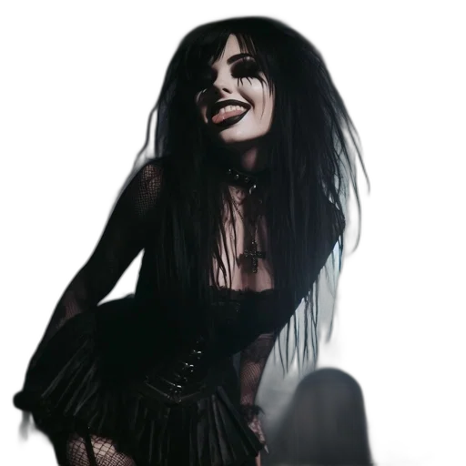 creature, mask, hair, dress transparent PNG cut-out