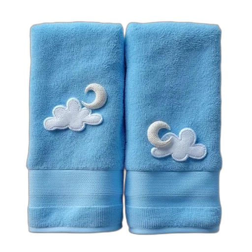 blue, pair, identical, towels transparent PNG cut-out