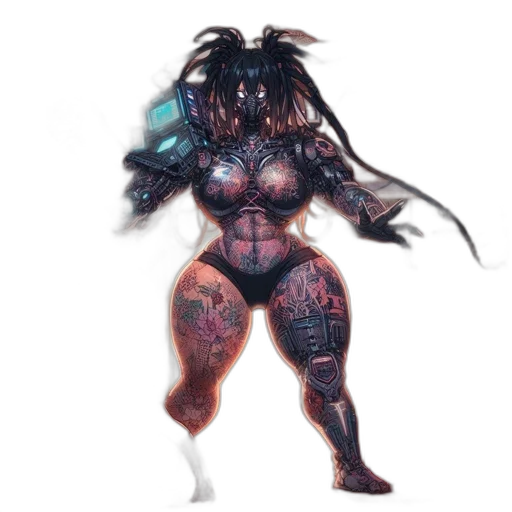 robot, concept art, fantasy art, cyberpunk transparent PNG cut-out