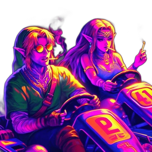 cyberpunk, vaporwave, concept art, fantasy art transparent PNG cut-out