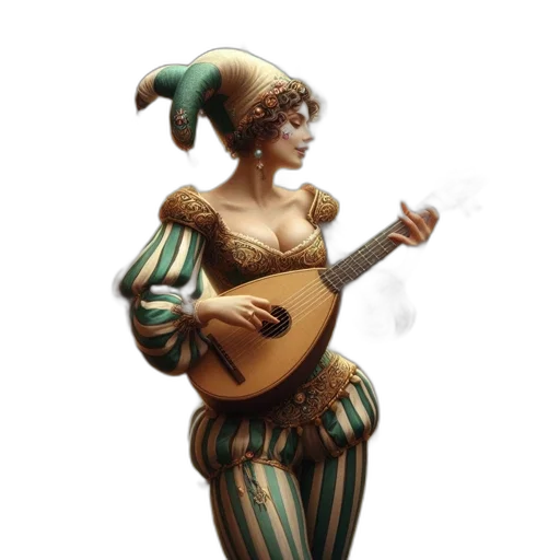 dress, hat, mask, fantasy art transparent PNG cut-out