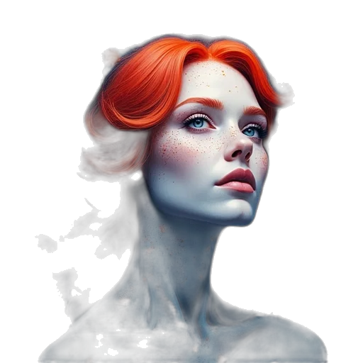 face, crown, fantasy art, photorealistic transparent PNG cut-out