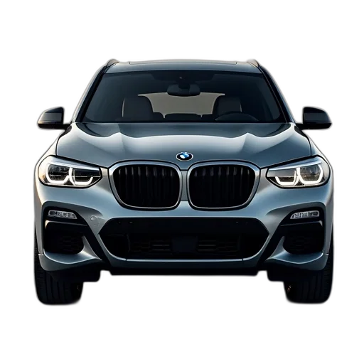 car, 3d render, photorealistic, front transparent PNG cut-out