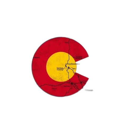 colorado, flag, displayed, interstate transparent PNG cut-out