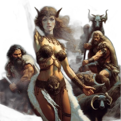 fantasy art, concept art, comic book art, fire transparent PNG cut-out