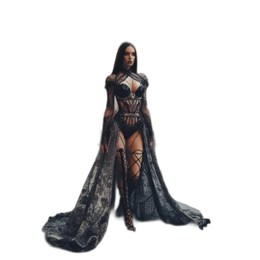 dress, concept art, fantasy art, comic book art transparent PNG cut-out