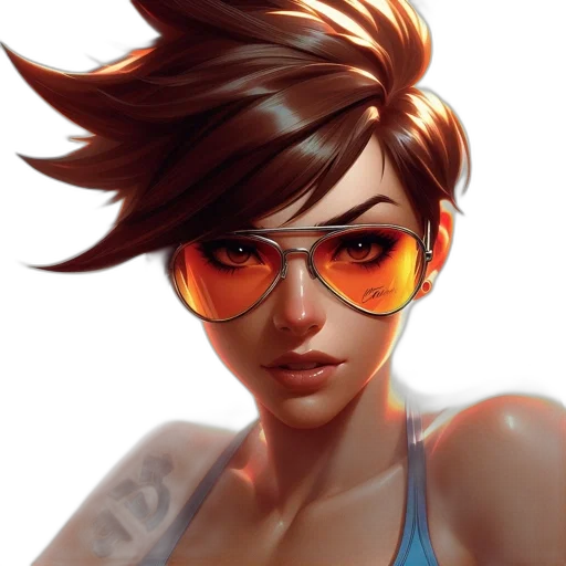 face, concept art, photorealistic, cyberpunk transparent PNG cut-out