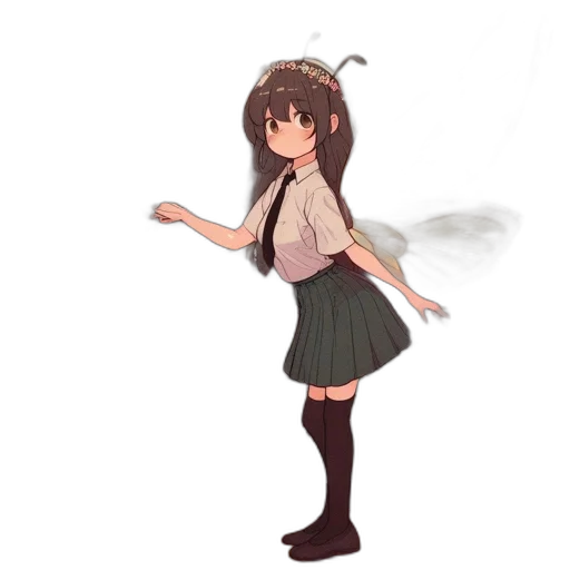 creature, staff, dress, dragon transparent PNG cut-out