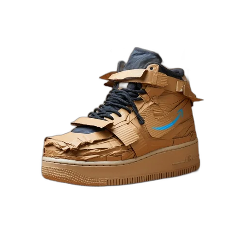 shoes, 3d render, vaporwave, illustrated transparent PNG cut-out