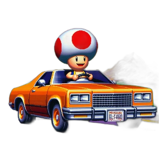 car, hat, pixel art, concept art transparent PNG cut-out