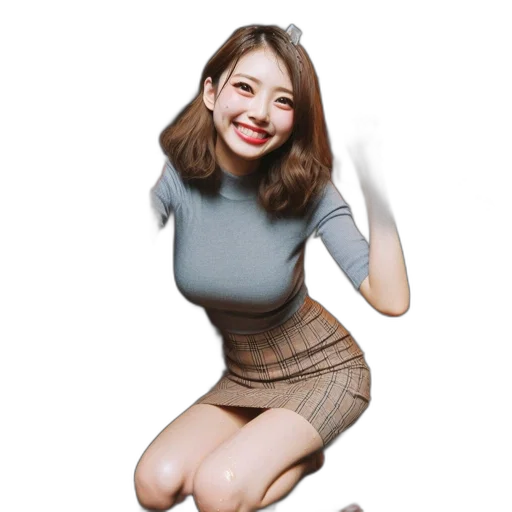 dress, creature, staff, face transparent PNG cut-out