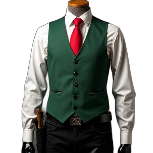 jacket, staff, concept art, 3d render transparent PNG cut-out