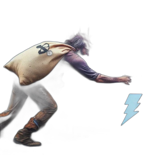 jacket, hair, weapon, creature transparent PNG cut-out
