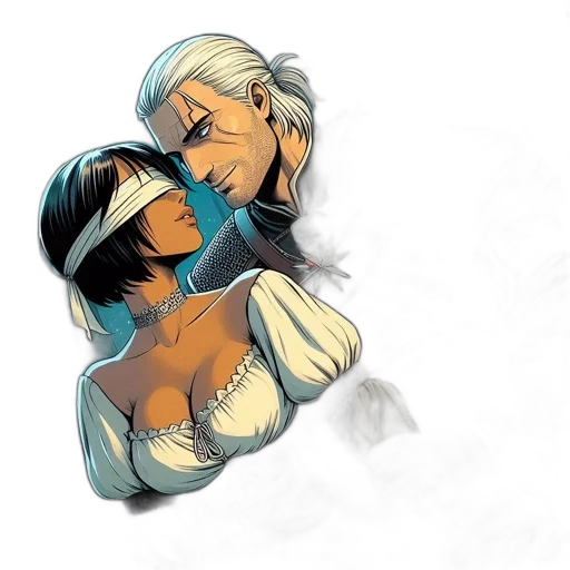 watercolor, comic book art, concept art, anime transparent PNG cut-out