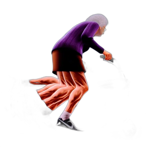 staff, shoes, weapon, hair transparent PNG cut-out