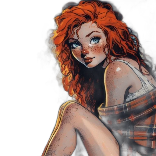 dress, comic book art, fantasy art, concept art transparent PNG cut-out