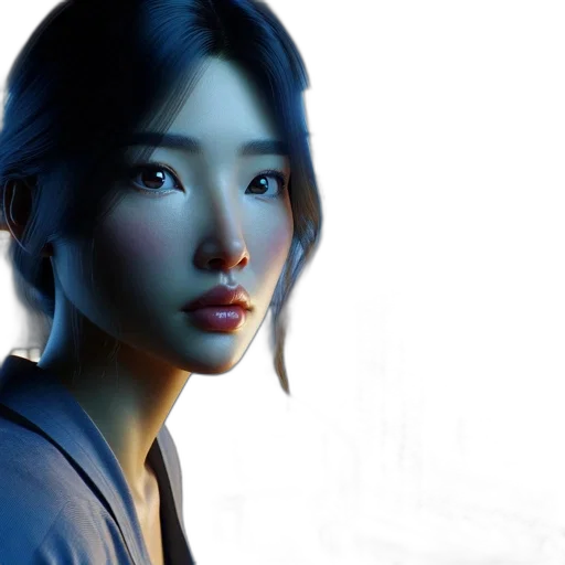 face, robot, photorealistic, concept art transparent PNG cut-out