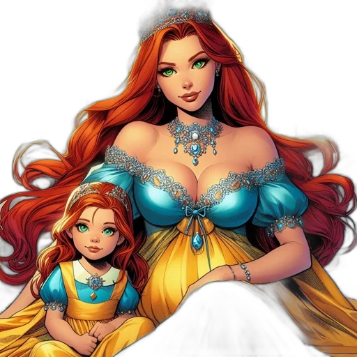 dress, fantasy art, concept art, comic book art transparent PNG cut-out
