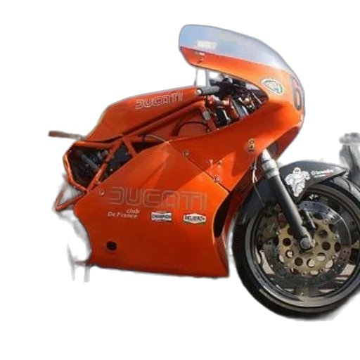 3d render, photorealistic, orange, ducati transparent PNG cut-out