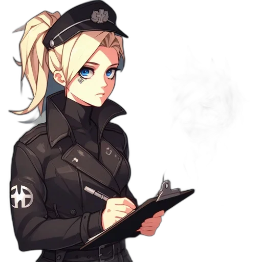 staff, weapon, jacket, face transparent PNG cut-out
