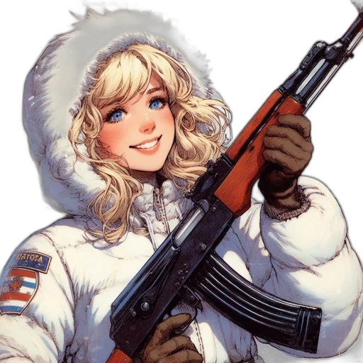weapon, jacket, anime, comic book art transparent PNG cut-out