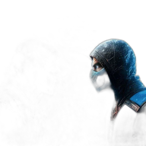 mask, jacket, face, concept art transparent PNG cut-out
