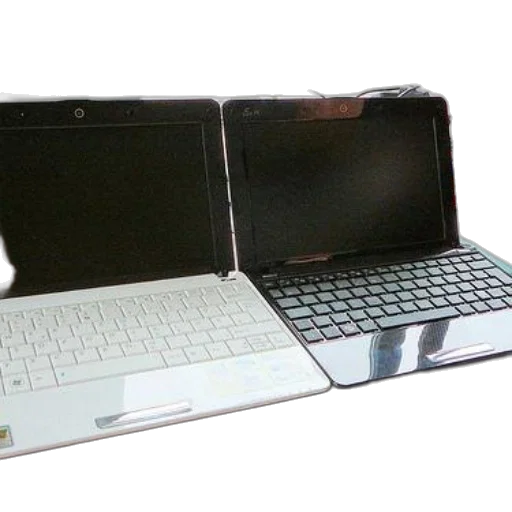 3d render, two, laptops, one transparent PNG cut-out